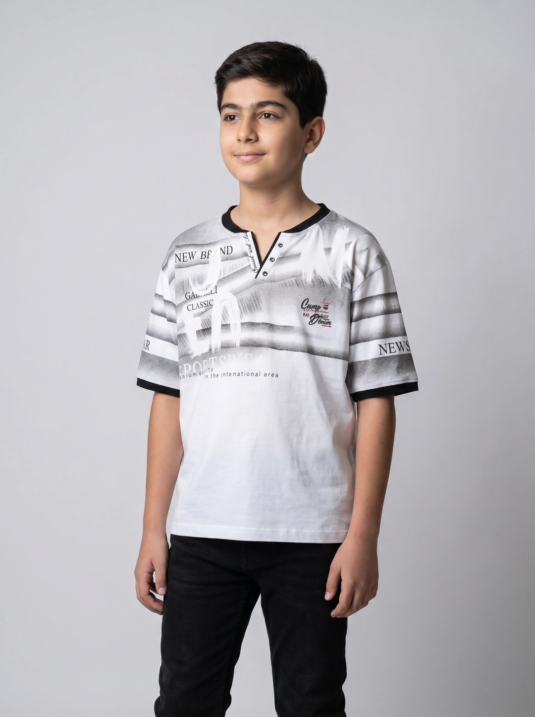 تیشرت قاپکدار پسرانه 10642